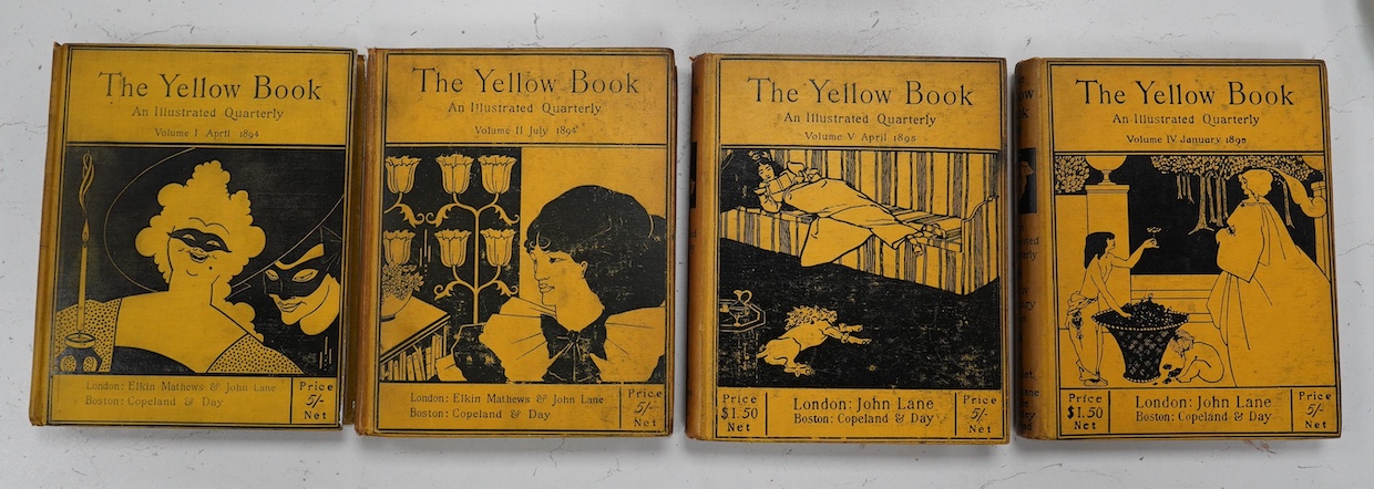 Four volumes of The Yellow Book; I, II, III and IV, pub. John Lane. Condition - fair, some wear and staining, damage to the spines and bindings loose